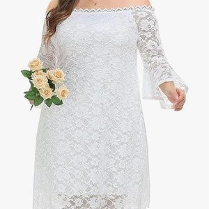 Off shoulder  lace dress
